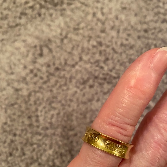 TIFFANY & CO. 1837 BAND RING COLLECTION 18KT GOLD SIZE 7 - Picture 4 of 13